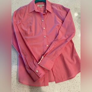 Banana Republic Pink Striped Button-Up Shirt, Size 4